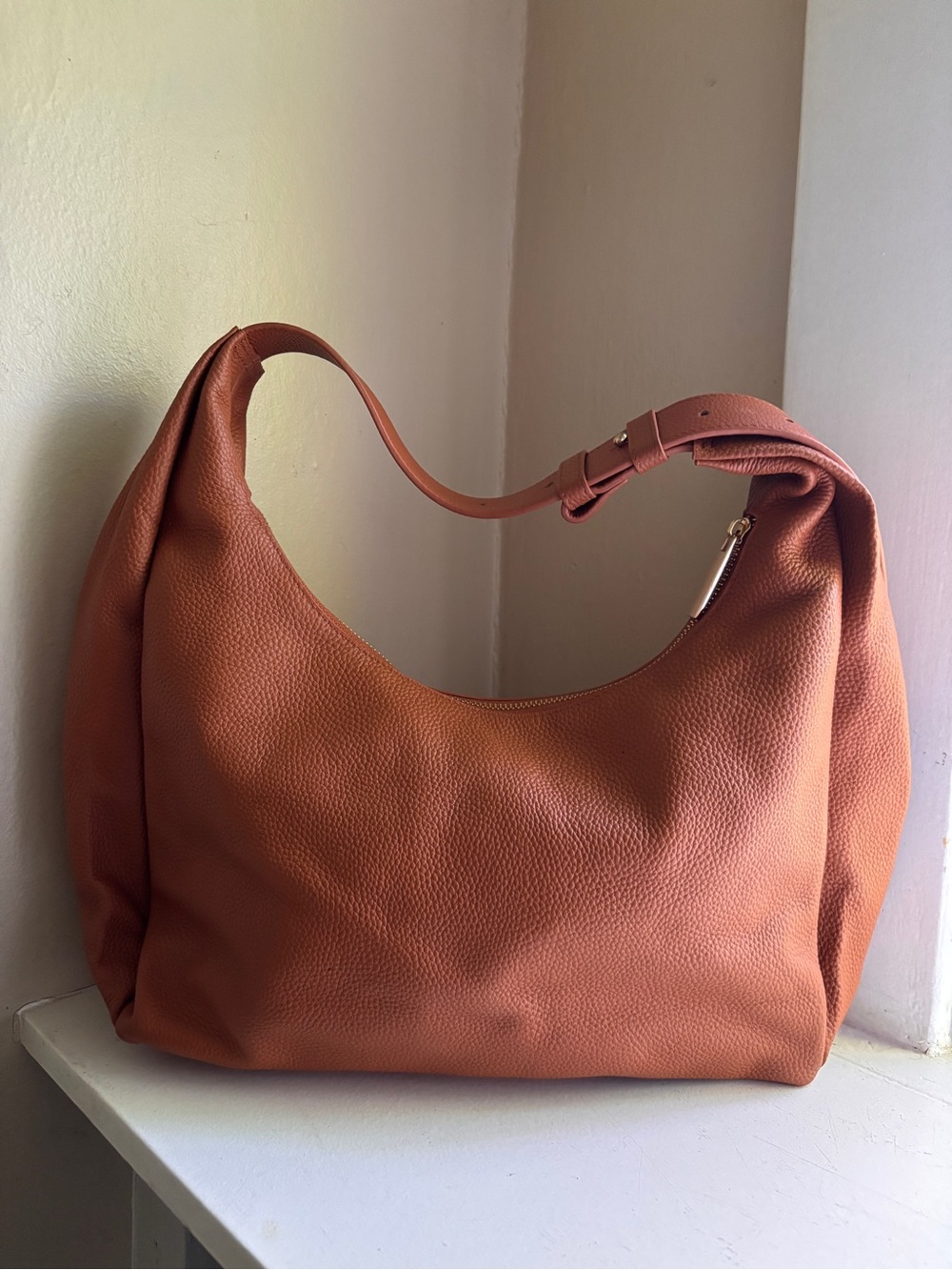 Classic Pebble Leather Hobo Bag